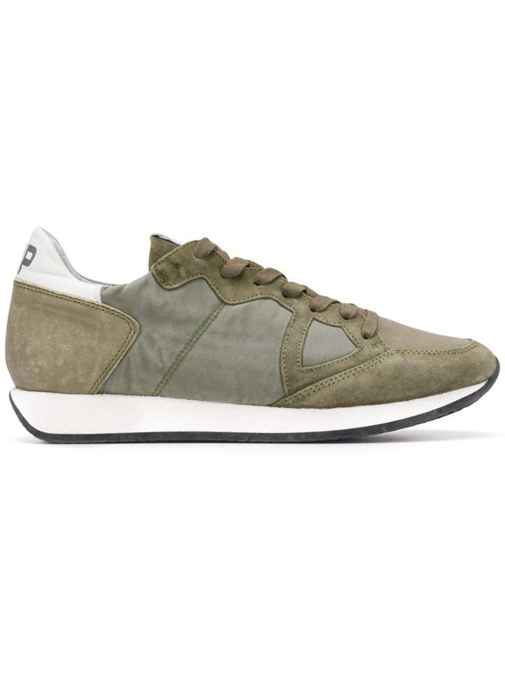 Philippe Model Panelled Lace-up Sneakers - Green