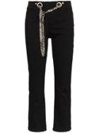 Miaou Tommy Belted Cotton Trousers - Black