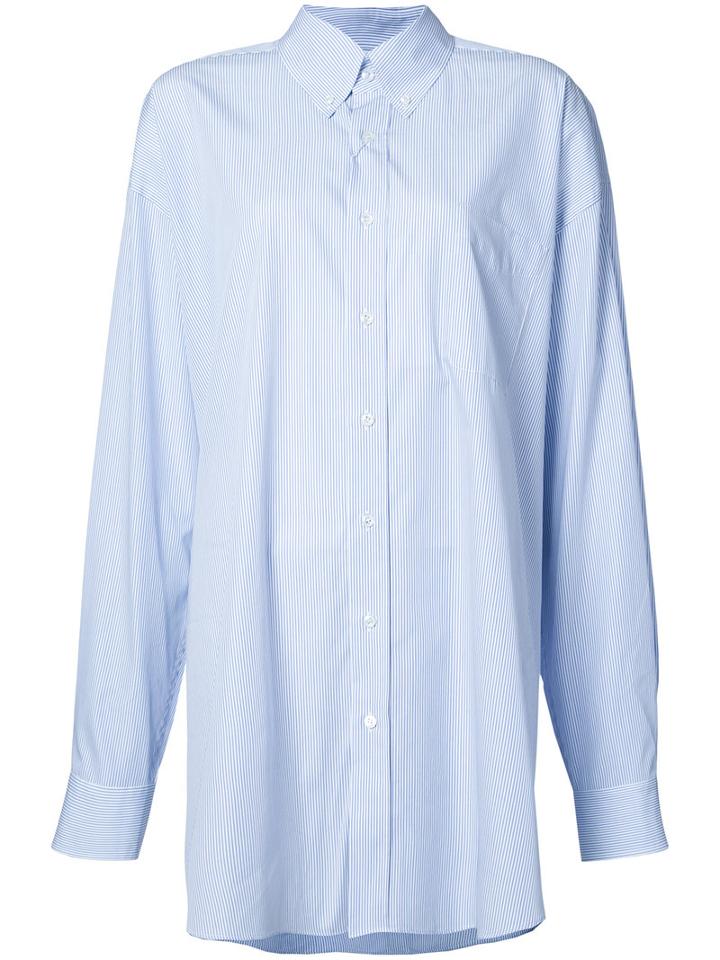 Maison Margiela Oversized Shirt, Women's, Size: 36, Blue, Cotton