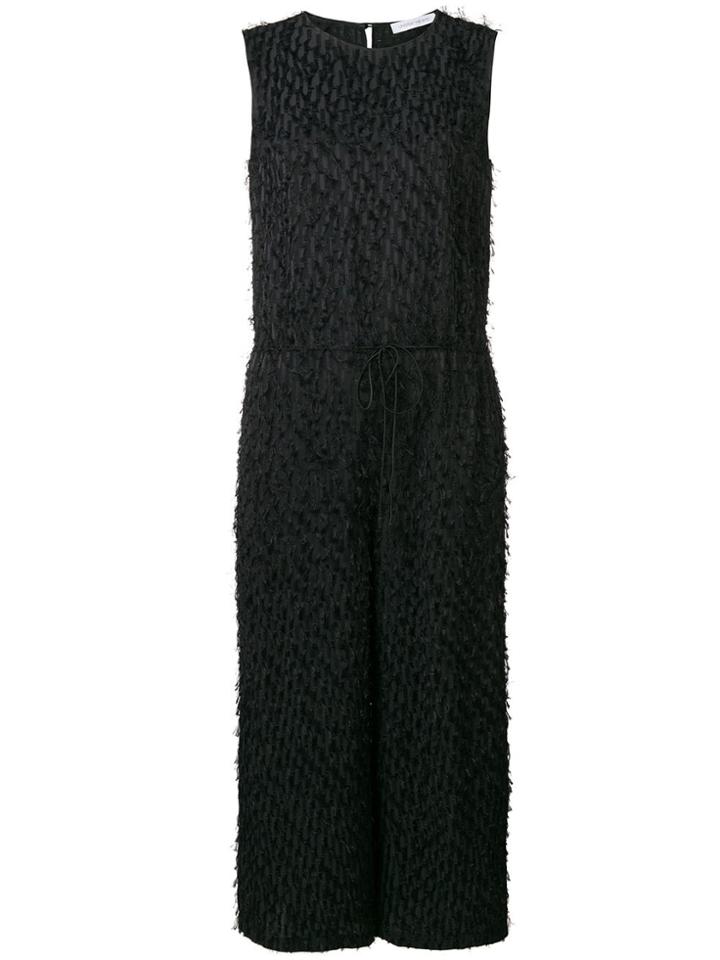 Christian Wijnants Fringed Textured Jumpsuit - Black