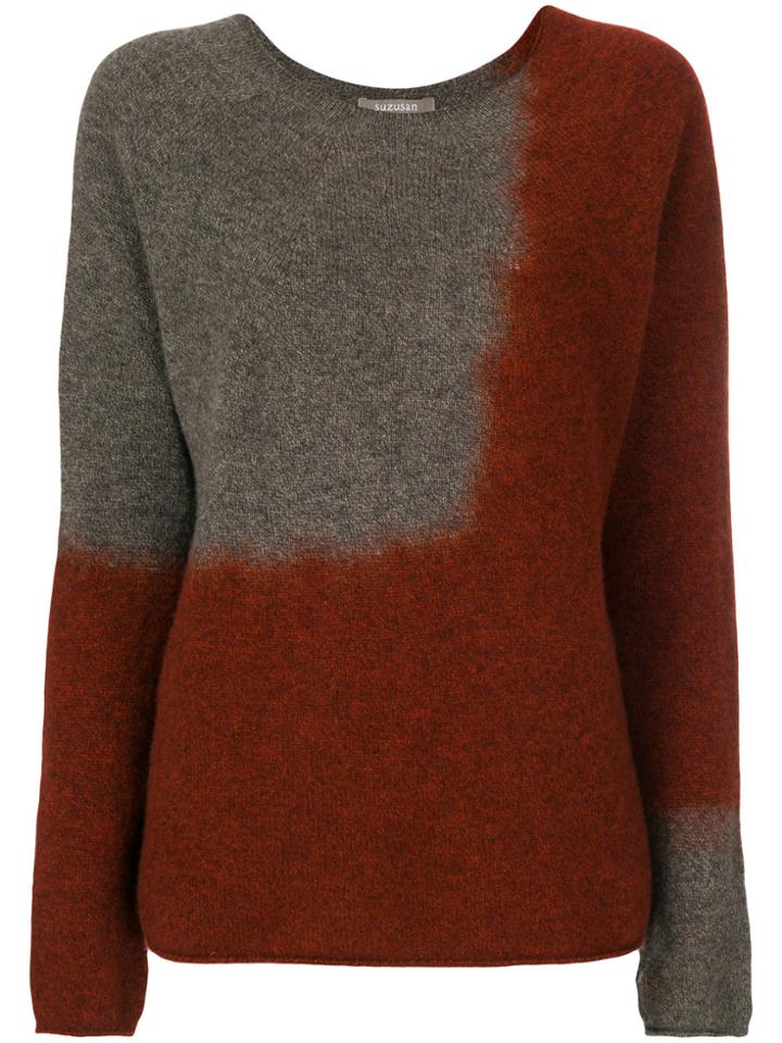Suzusan Two Tone Sweater - Yellow & Orange