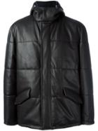 Kiton Leather Coat, Men's, Size: 54, Black, Lamb Skin