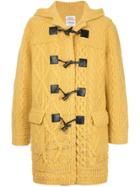 Coohem Knitted Duffle Coat - Yellow & Orange