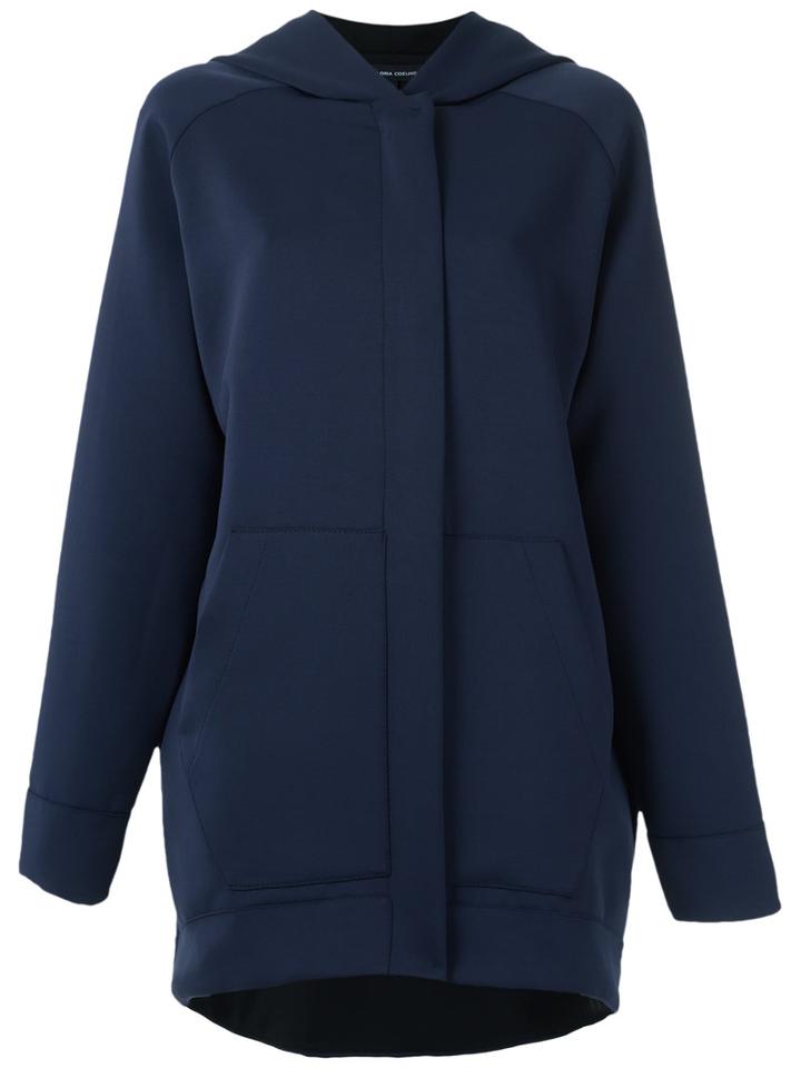 Gloria Coelho - Oversized Jacket - Women - Elastodiene/polyester - M, Blue, Elastodiene/polyester
