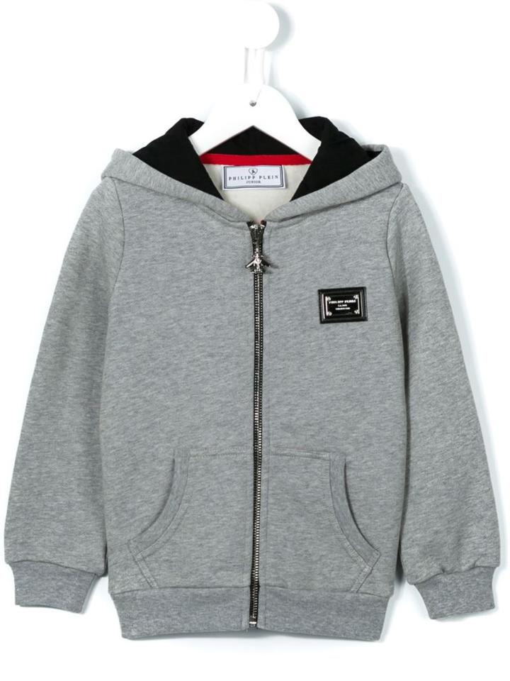 Philipp Plein Kids 'blurred Lines' Hoodie, Boy's, Size: 10 Yrs, Grey
