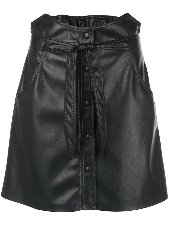 Nanushka Chai Faux-leather Skirt - Black