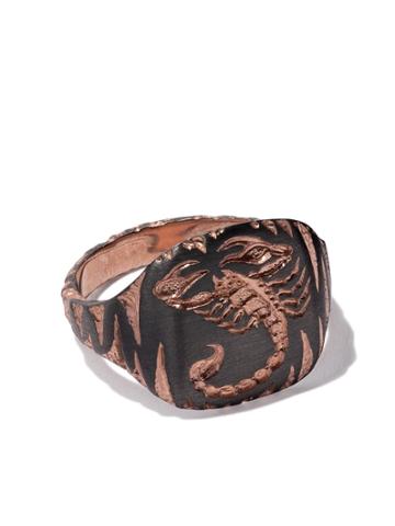 Castro Smith 9kt Rose Gold Scorpion Engraved Ring