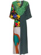 Rianna + Nina Mixed Panel Kaftan Dress - Multicoloured