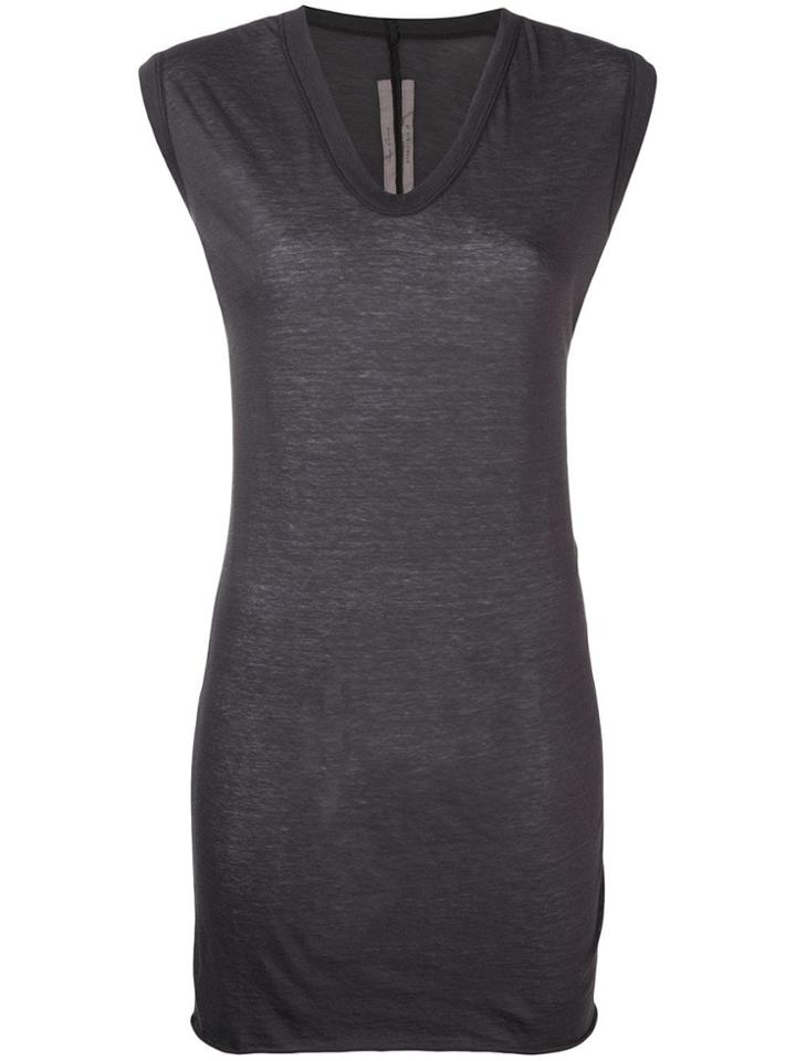 Rick Owens Long Vest Top - Grey