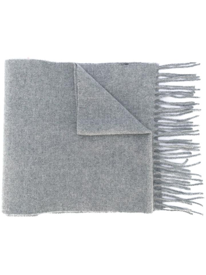 Dsquared2 - Cross-stitch Moose Motif Scarf - Men - Cashmere/wool - One Size, Grey, Cashmere/wool