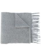 Dsquared2 - Cross-stitch Moose Motif Scarf - Men - Cashmere/wool - One Size, Grey, Cashmere/wool