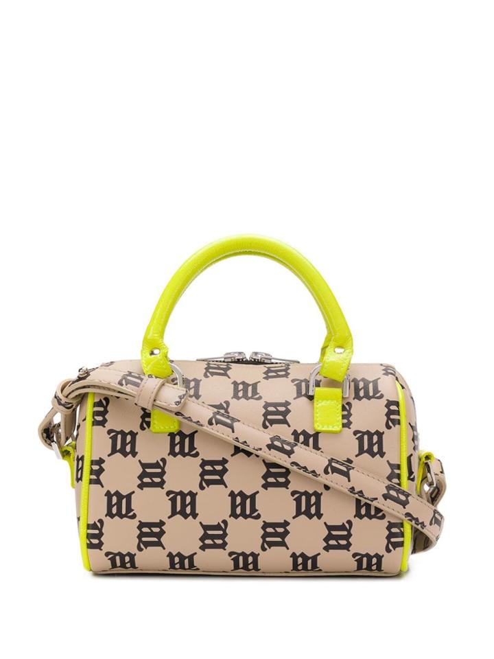 Misbhv Mini Monogram Print Bag - Neutrals
