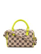 Misbhv Mini Monogram Print Bag - Neutrals