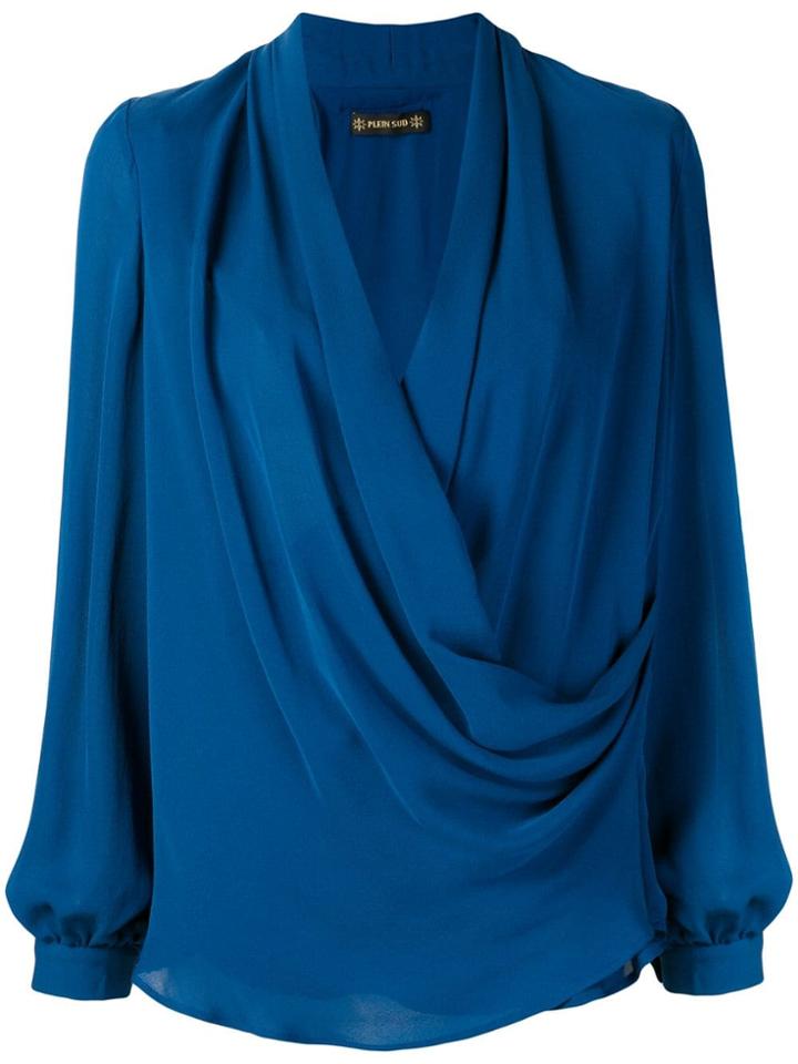 Plein Sud Wrap Blouse - Blue