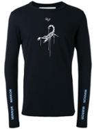 Off-white Scorpion Print Sweatshirt, Men's, Size: Small, Black, Cotton