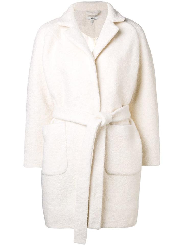 Ganni Fenn Wrap Coat - White