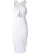 Alex Perry 'corine' Pencil Dress, Women's, Size: 8, White, Polyester/viscose/silk