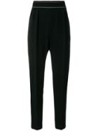 Max Mara Pleated Slim-fit Trousers - Black