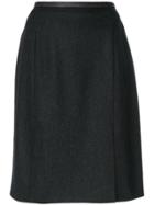 Yves Saint Laurent Vintage Slit Hem Skirt - Grey