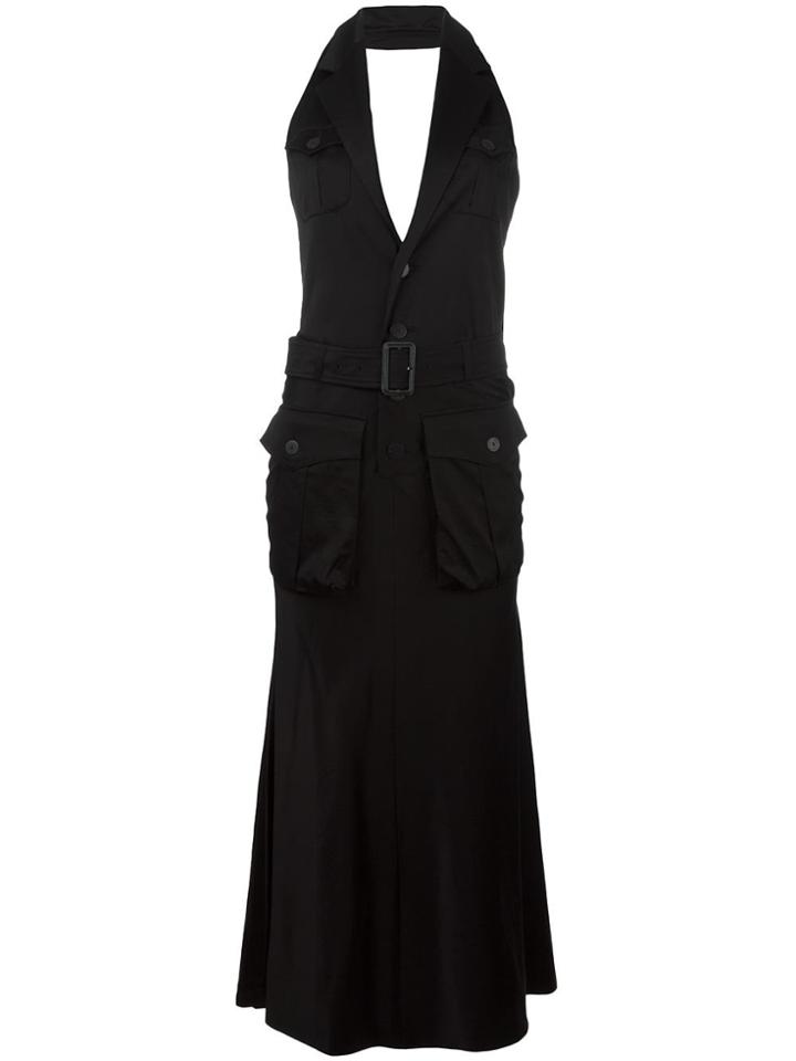 Jean Paul Gaultier Vintage Backless Halterneck Dress - Black