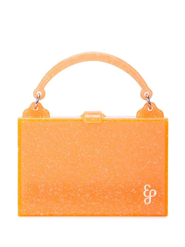 Edie Parker Small Box Bag - Orange