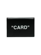 Off-white Black And White Card Small Leather Wallet