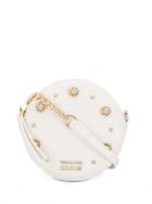 Versace Jeans Couture Studded Round-shape Crossbody Bag - White