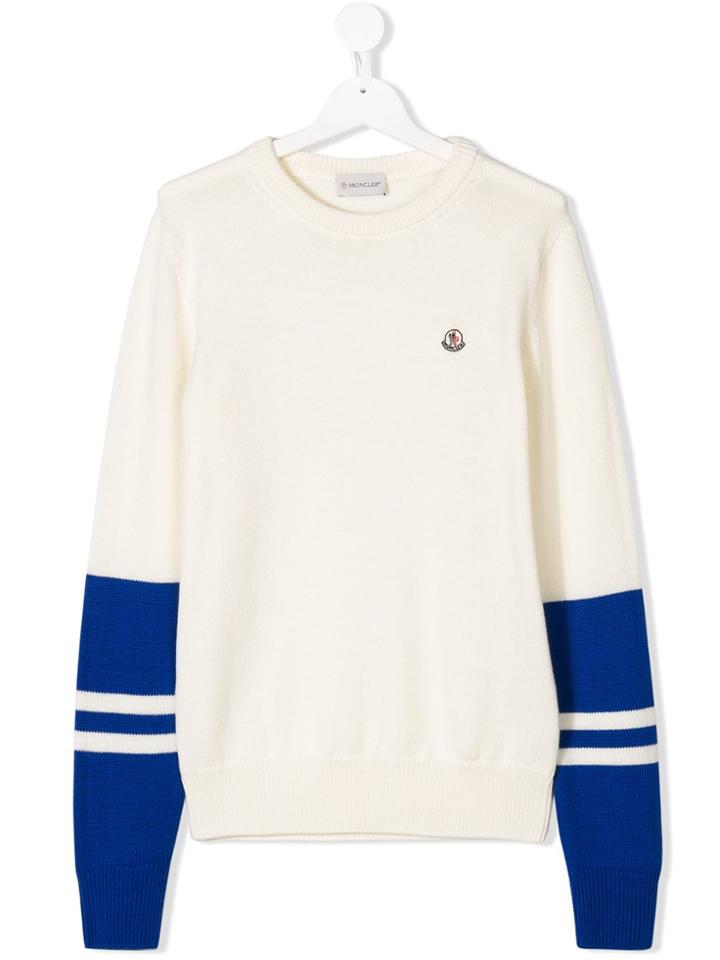Moncler Kids Teen Two Tone Jumper - White