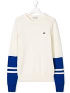 Moncler Kids Teen Two Tone Jumper - White