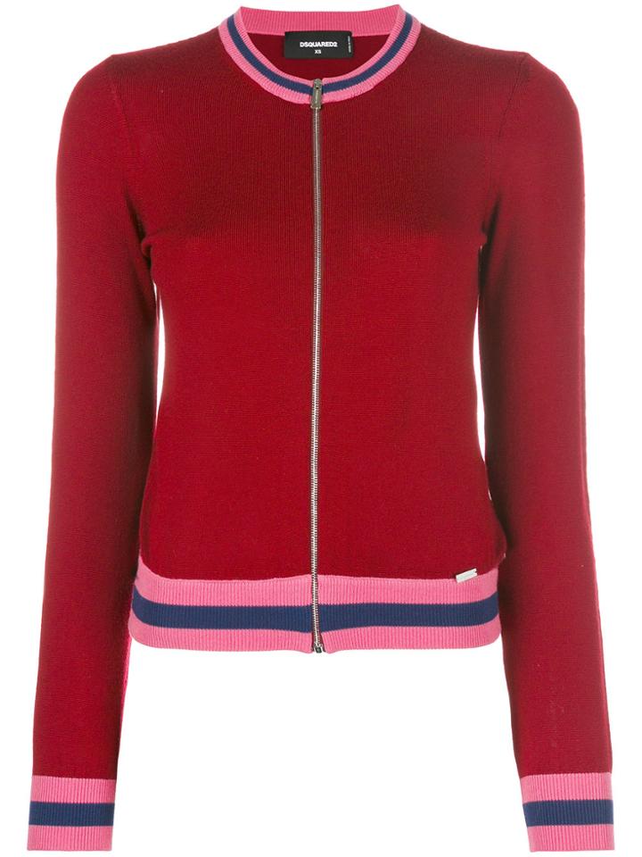 Dsquared2 Contrast Zip Up Top