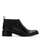 Sarah Chofakian Leather Ankle Boots - Black