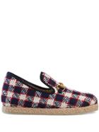 Gucci Tweed Check Mocasins - Blue