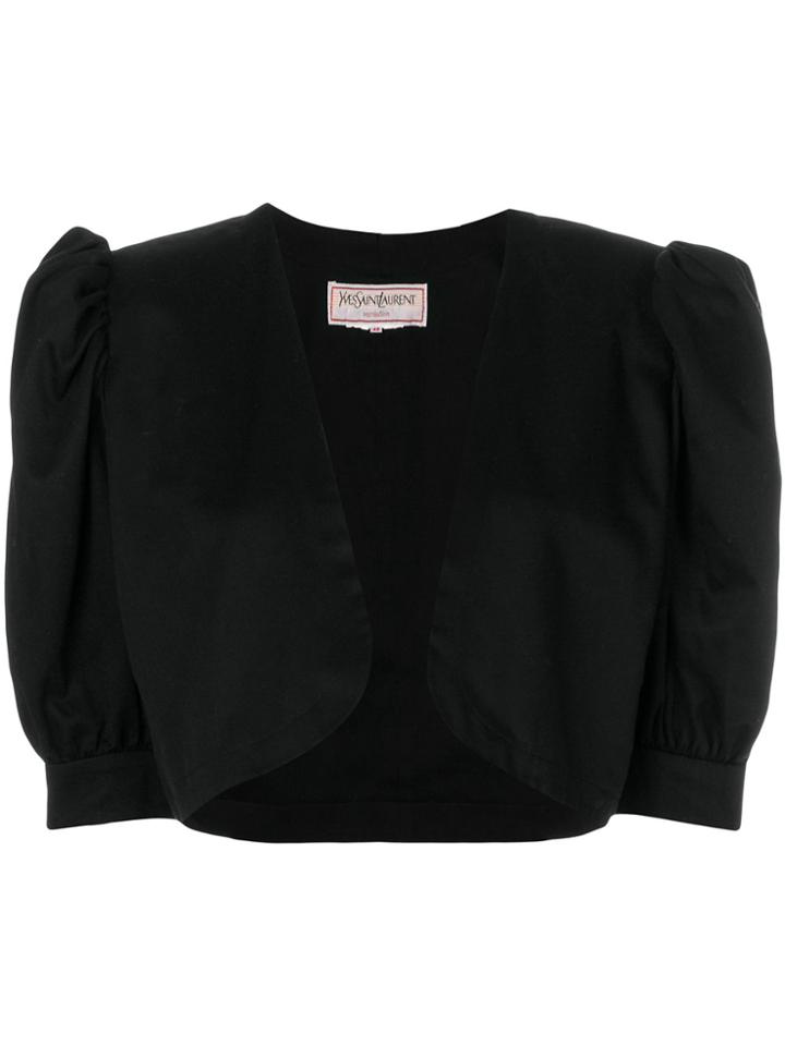Yves Saint Laurent Vintage Puffy Sleeves Bolero - Black