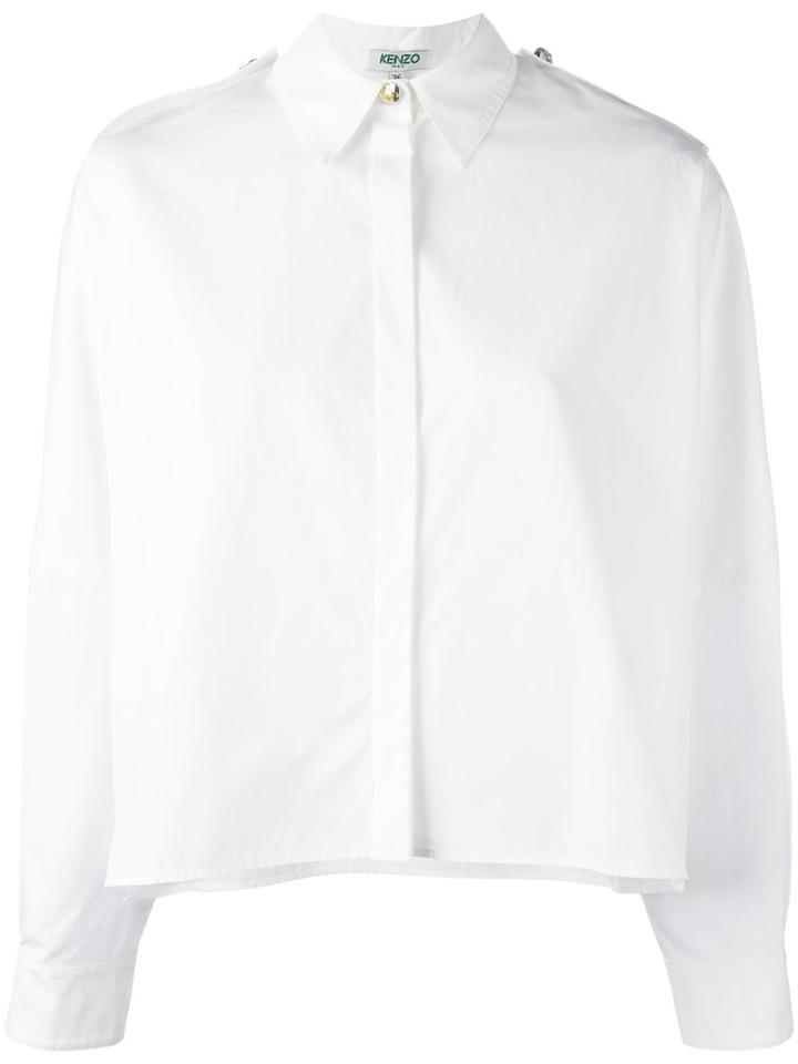 Kenzo Oversized Blouse, Size: 36, White, Cotton