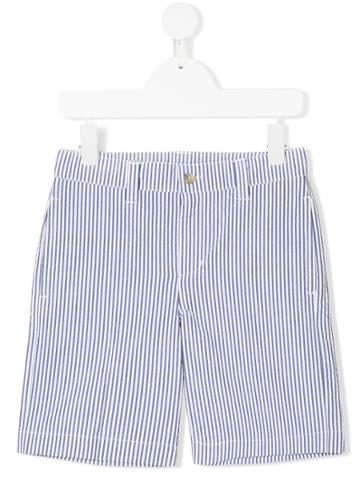 Oscar De La Renta Kids Striped Classic Shorts - Blue