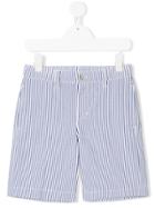 Oscar De La Renta Kids Striped Classic Shorts - Blue