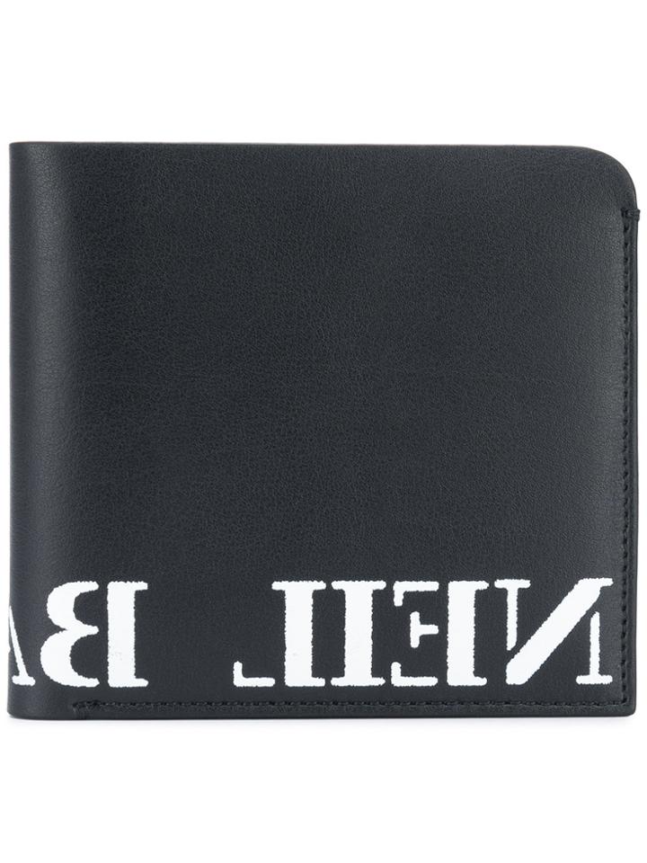 Neil Barrett Logo Print Wallet - Black