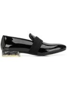Alexander Mcqueen Marbled Heel Loafers - Black