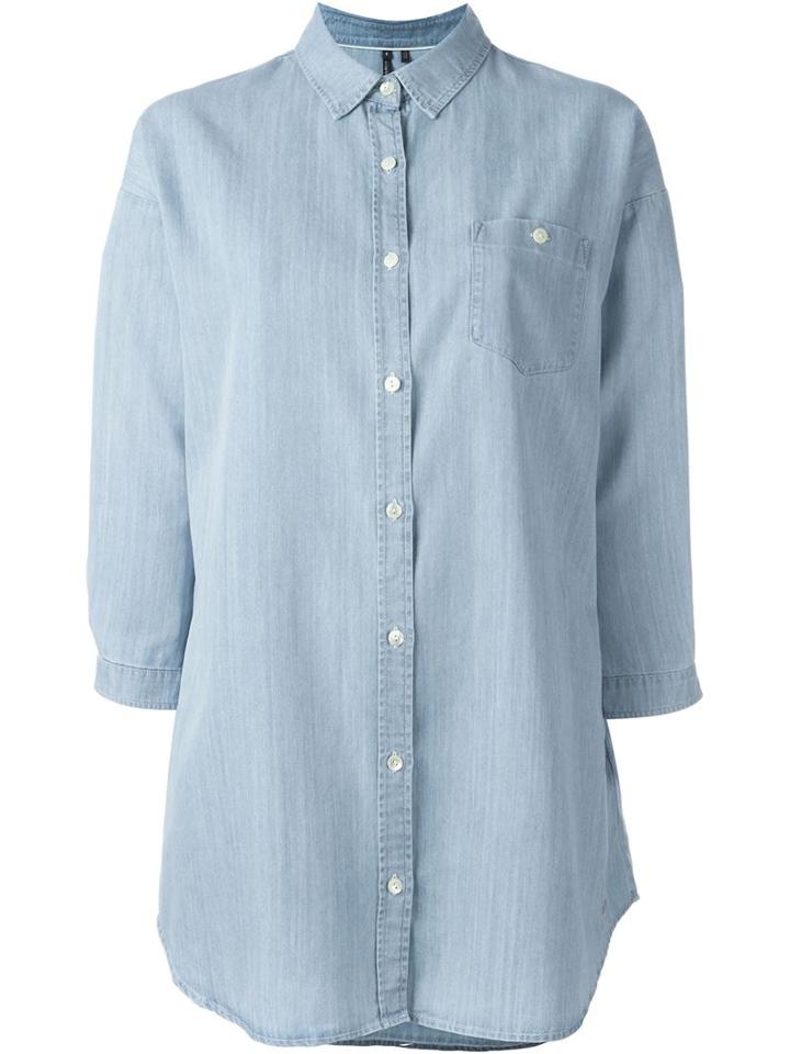 Woolrich Oversized Shirt, Women's, Size: S, Blue, Cotton/lyocell