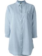 Woolrich Oversized Shirt, Women's, Size: S, Blue, Cotton/lyocell