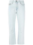 Calvin Klein Jeans - Cropped Flair Jeans - Women - Cotton - 28, Blue, Cotton