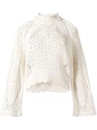 Iro Open Knitted Top - White