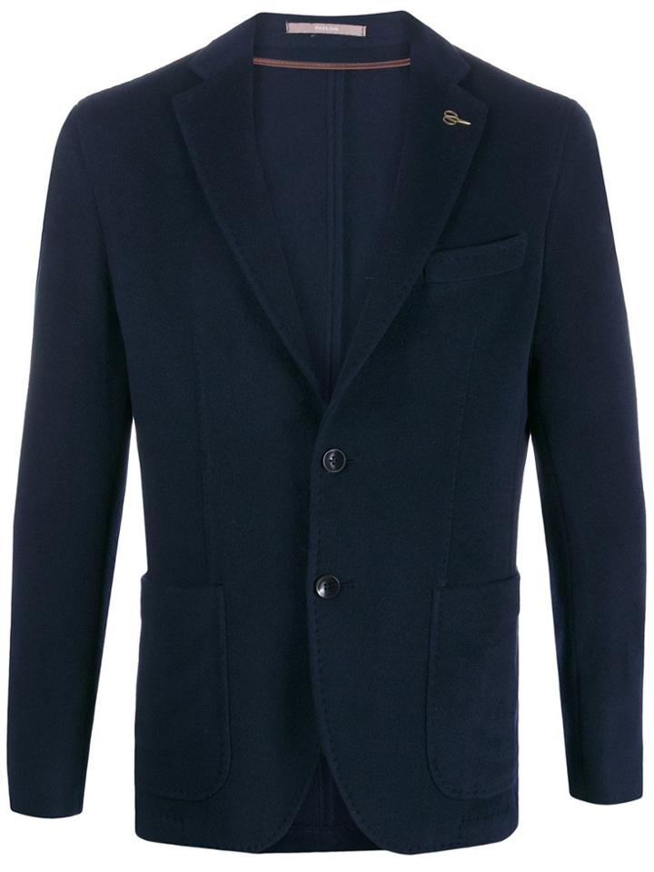 Paoloni Patch Pocket Blazer - Blue