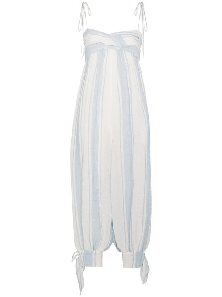 Three Graces Stripe Jumpsuit - Blue