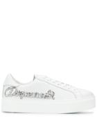 Dsquared2 Low Sequinned Logo Sneakers - White