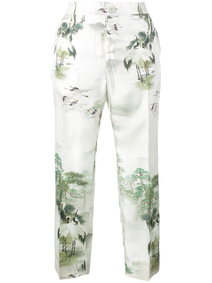 F.r.s For Restless Sleepers Japanese Print Pyjama Trousers - Nude &