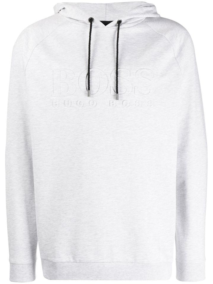 Boss Hugo Boss Logo Relief Hoodie - Grey