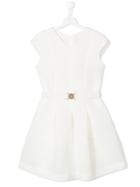 Young Versace Perforated Dress - White