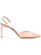 Francesco Russo Pointed Slingback Pumps - Nude & Neutrals
