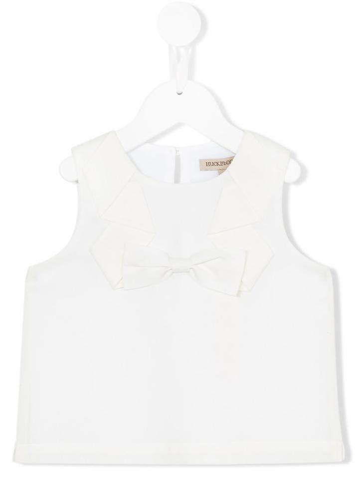 Hucklebones London - Origami Bow Shell Top - Kids - Cotton/polyester - 2 Yrs, White